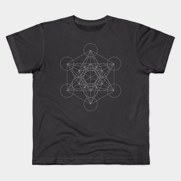 Metatron's Cube Kids T-Shirt by neonmoonbeam